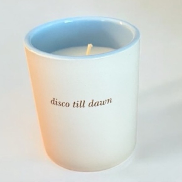 kate spade x Target Blue and Cream Disco Till Dawn Candle - Picture 2 of 4